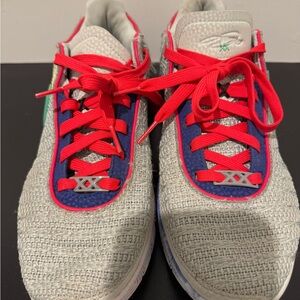 Nike Sneakers - LeBron XX20 Gray and Red with Blue Accents